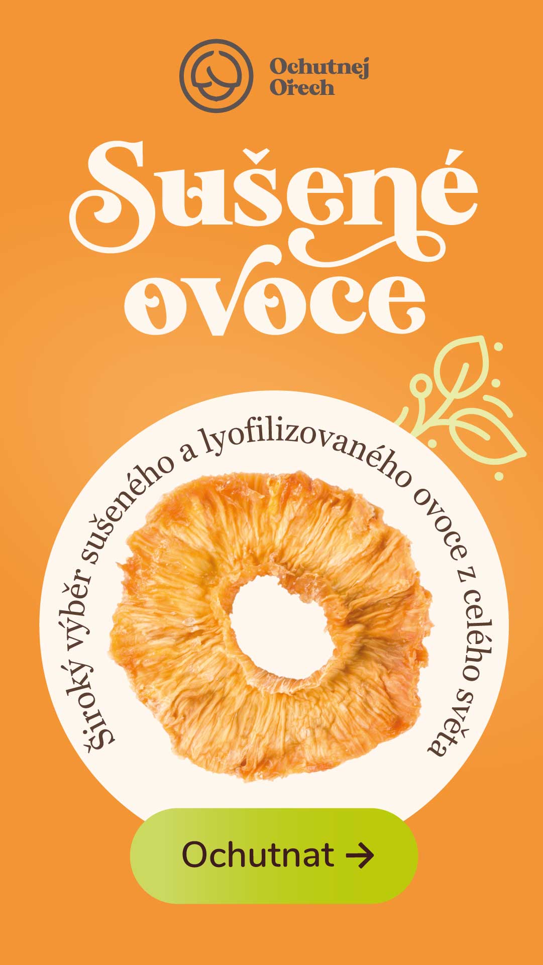 Reklamní banner sušený ananas Ochutnej Ořech